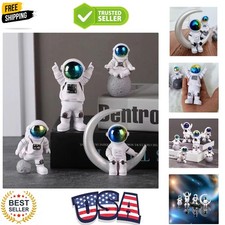Gradient Astronaut Statues Set of 4, Spaceman Figurines Space Theme Decor for...
