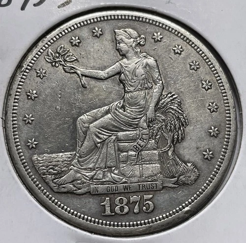 1875-S US  Trade Dollar Au Condition