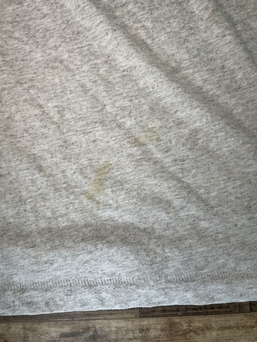 T-shirt donna Hi-Line scollo a V grigio misto lino XS manica corta casual - Foto 4 di 6