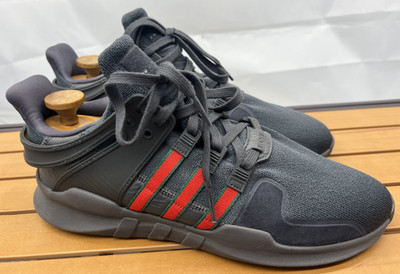 [1055-BB6777] Adidas Originals Mens EQT SUPPORT ADV Black Red Sneakers Size 12