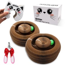 BluGun 2Pack Kitty kurlz Cat Accordion Physical Exercise for Indoor Cats Toy ...