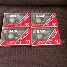 4 Sealed BASF FERRO EXTRA I 90 Min Blank Analog Audio Cassette Tapes