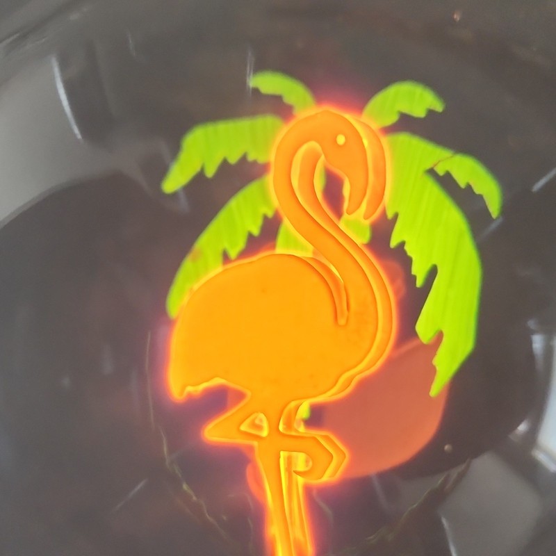 Decorative Globe Incandescent Light Bulb with Flamingo & Palm Tree Filament