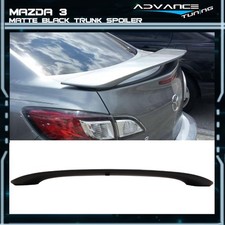 Fits 10-13 Mazda 3 Sedan Flush Mount Oe Style Matte Black Trunk Spoiler Wing