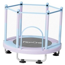 Trampoline for Kids, 5 FT Indoor Outdoor Toddler Trampoline with Blue-Purple