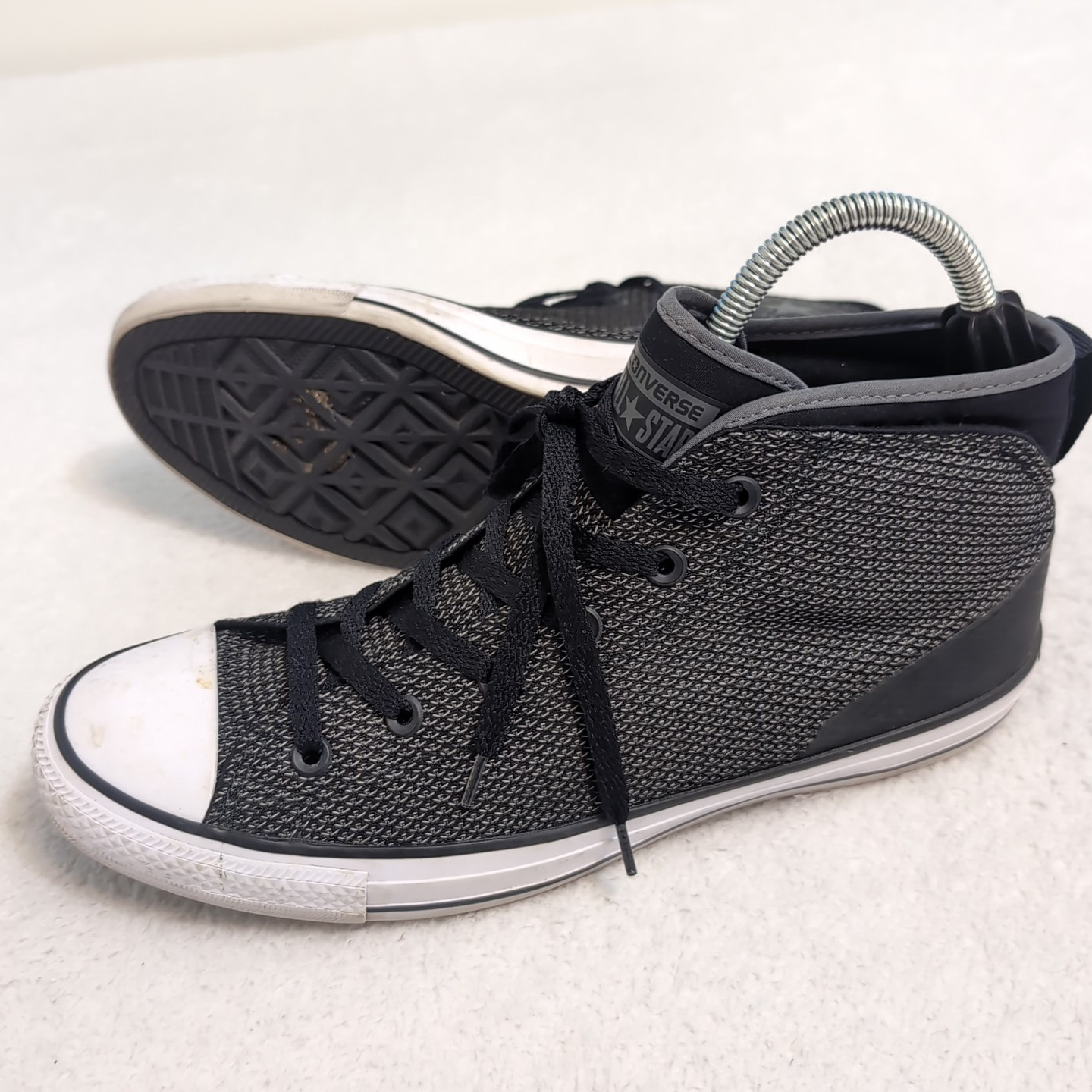 SAOLA Converse CTAS Syde Street Mid Sneakers Uomo 10 Donna 12 EUR 44 Nero Argento