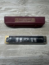Vintage Marine Band M Hohner Harmonica No. 365 in Case Key G 14 hole Germany