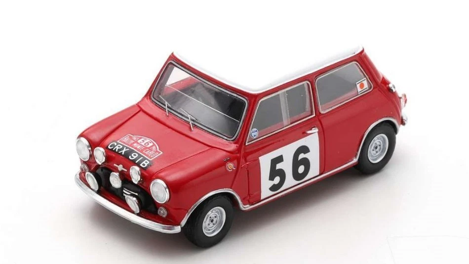 MODELLINO AUTO STATICO SPARK BMC COOPER S #56 RALLY MONTE CARLO 1965 SCALA 1/43 - Immagine 4 di 4
