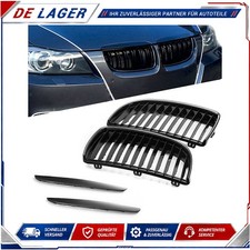 Nieren Grill Einzelsteg Gl�nzend Schwarz f�r E90 E91 05-08 K�hlergrill BMW E90