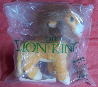 Mattel Disney's Lion King Simba Plush - C 1994  - 9'' Tall - In Original Bag