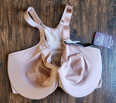 Paramour By Felina Tempting Unlined Front Close Minimizer Bra, Rose Tan, 36G NEW