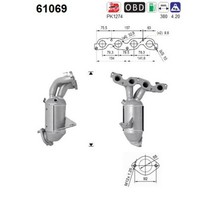 AS Katalysator 61069 FüR Hyundai I20 2 GB IB Hatchback Van LPG Lpgi MPI
