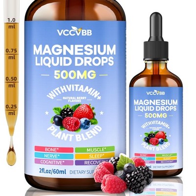Magnesium Glycinate Liquid Drops, Complex with 2 Fl Oz (Pack of 1)