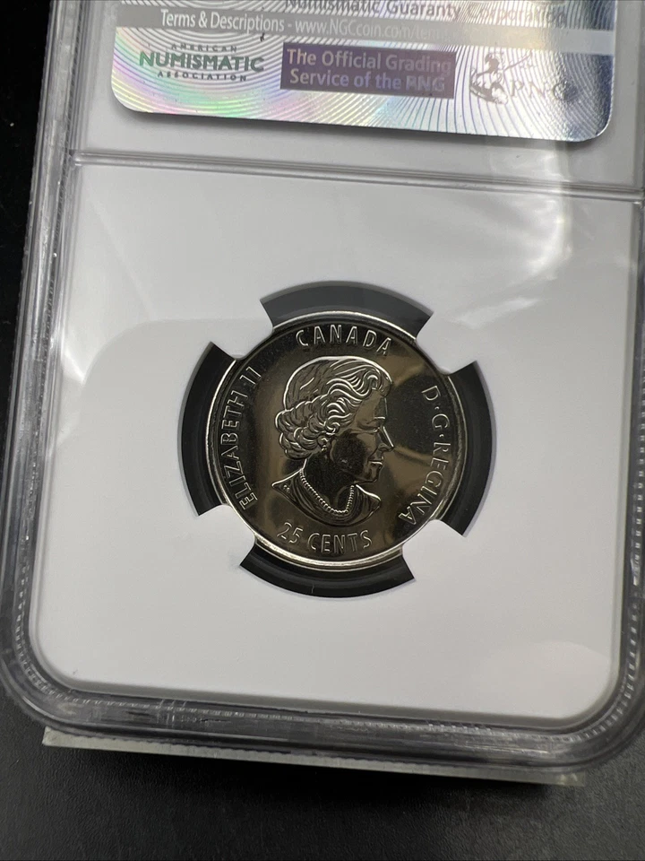 2017 Canada 25c Twenty Five Cent NHL Hockey Stanley Cup Quarter NGC MS68 DPL #27 - Image 3 of 4