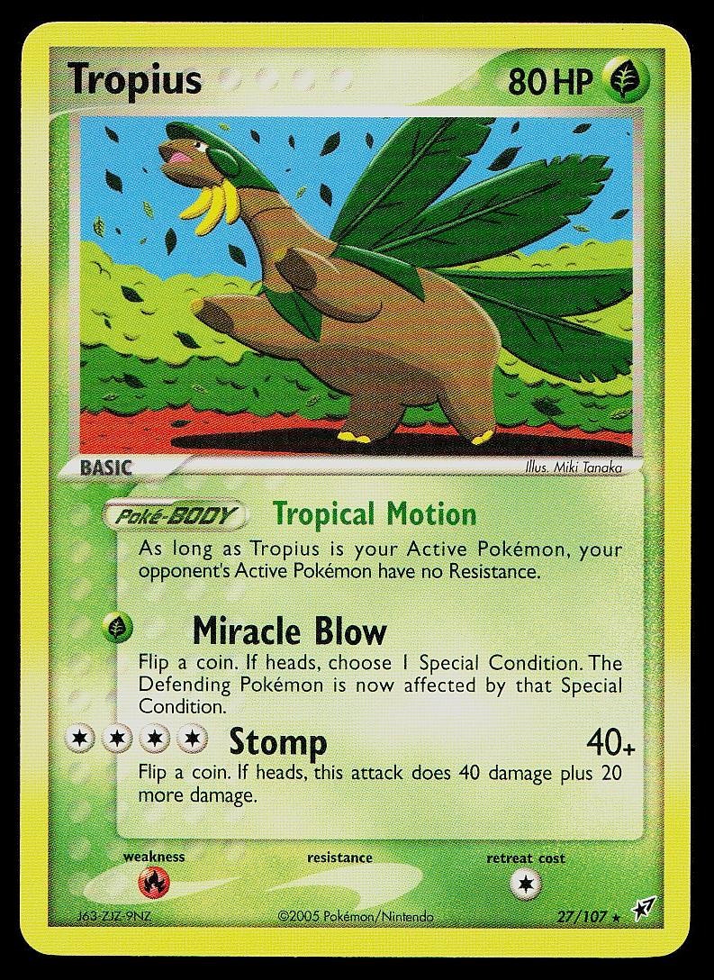 Pokemon Card Deoxys Tropius 27/107 Rare