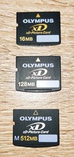Xd picture cards 3 pieces OLYMPUS 16Mb 128Mb 512Mb. Tested. Working