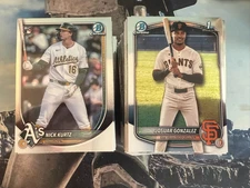 2025 Bowman Chrome Base Prospects 1-100 BCP-153 252 Pick Card Complete Your Set