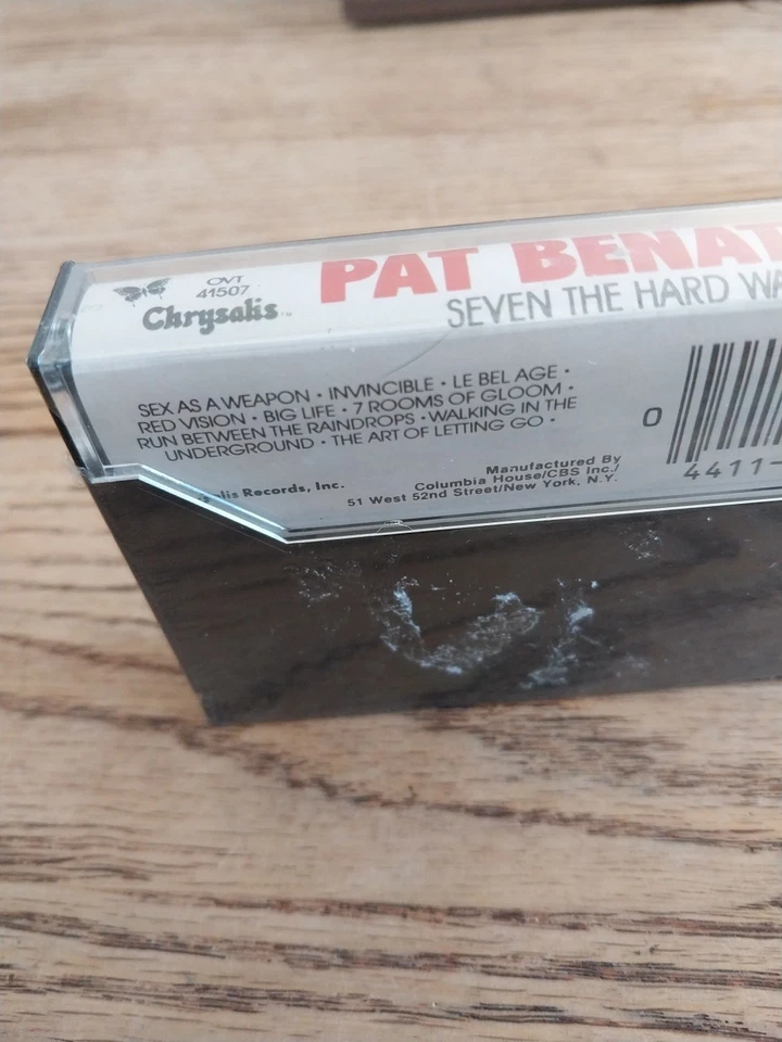 New Sealed Vtg 1985 Pat Benatar seven the hard way cassette Tape Classic Rock - Image 3 of 3