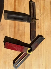 2 Vintage T Bevel Sliding Ruler. One Stanley, One Unbranded