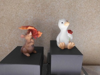 2 x Deko Figur Maus Milo und 2 x LED Gans Berta , Weltbild , Geschenk Set
