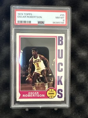1974-75 Topps Oscar Robertson #55 PSA 8 NM/MT HOF Bucks