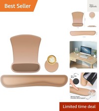 Mouse Pad and Keyboard Wrist Rest, 3-in-1 Computer Mousepad and Coaster Set, ...