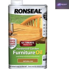 Image of 1L Ronseal Ultimate Protection Oil for Hardwood Garden Furniture - Glossy Oak
