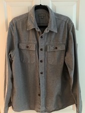 Llbean Chamois Shirt Long Sleeve Cotton Large