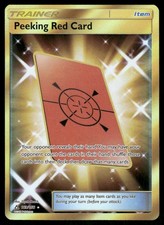 Pokemon Cards Peeking Red Card 169/156 Holo Ultra Prism Secret Rare LP *1
