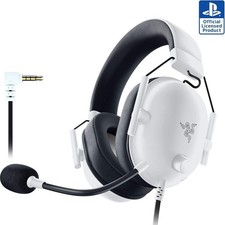 Razer BlackShark V2 X White Wired Gaming Headset PlayStation Official Licensed