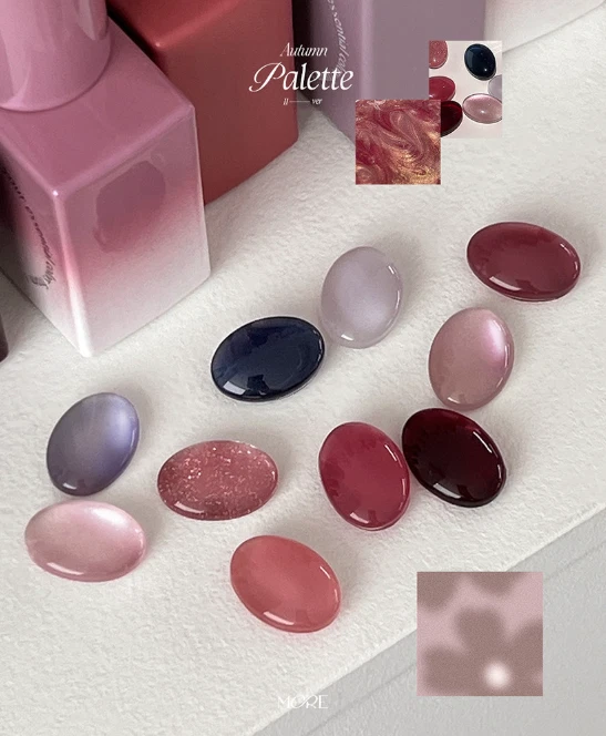More Gel Ver.2 Autumn Palette | 10 Colors Syrup Gel Nail Polish Set