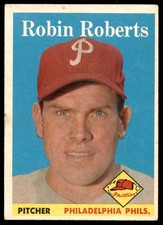 1958 Topps #90 Robin Roberts Excellent+ Phillies               ID:241126