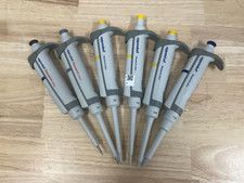 Set of 6 Eppendorf Research Plus 2.5, 10, 20, 100, 200, 1000uL Pipette Serviced