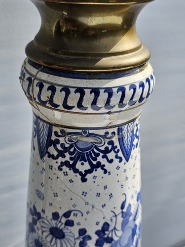 Delft Blue And White Clock Set Graniture Timepiece Movement Impressive Size 80cm - Picture 20 of 24