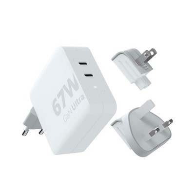 Xtorm 67W GaN-Ultra Travel Charger+USB-C PD Cable Ladegerät Weiß''Gratis Versand''