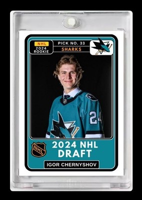 2024-25 Igor Chernyshov NHL Draft Day Future Stars Rookie Card #33 Sharks