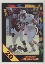 1991 Wild Card Draft 20 Stripe Rob Selby #80 Rookie RC 00ah. rookie card picture