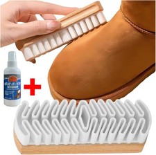 2 Pieces Suede Shoe Brush Nubuck Cleaner Magic Silicone Rubber Crepe