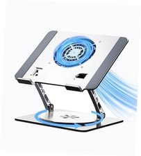 Adjustable Laptop Stand with Cooling Fan 360 Rotating Base Extra Large