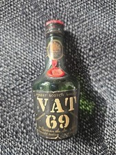 VAT 69 Vintage Finest Scotch Whisky Miniature Empty Bottle with Cork