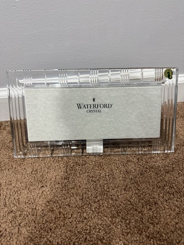 Waterford Kristall Panorama Chartley Tischplatte Bilderrahmen 10"x4" Bild Neu N