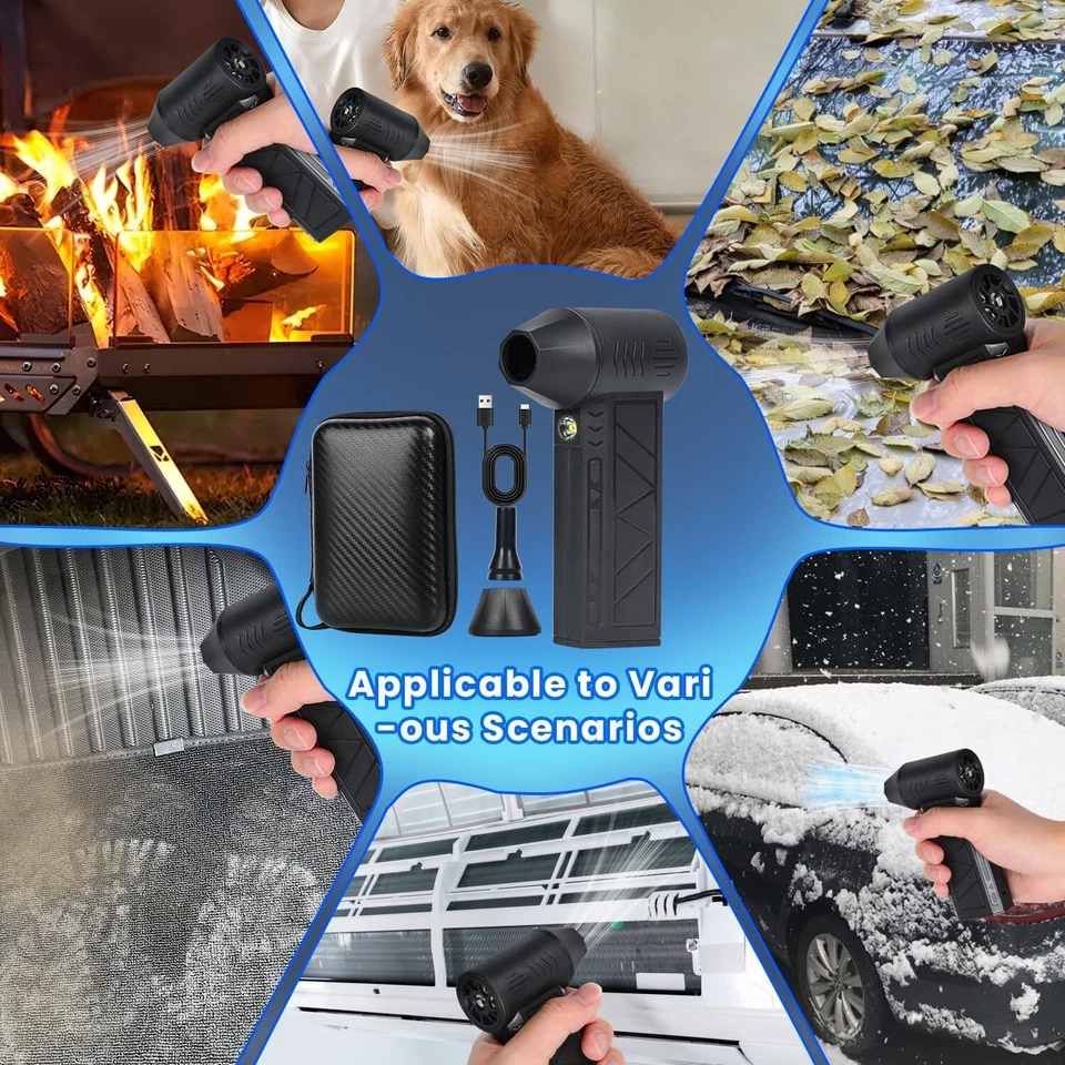 Ventilador turbo ventilador 130000RPM violento turbofan motor sem escova recarregável - Imagem 2 de 4