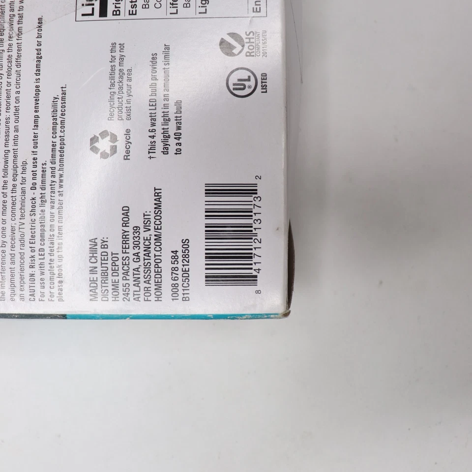 40-Watt Equivalent B11 Dimmable E12 Candelabra Fine Bendy Filament LED Vintage - Image 2 of 4