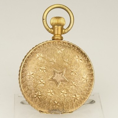 RARE! Gold pl N.Y. Standard Fullhunter Pocket Watch Men's no repeater no fusee