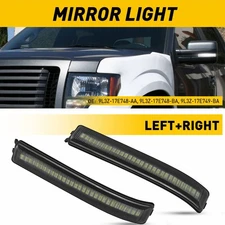 White LED Side Mirror Turn Signal Lights Lamp Reflector For 2009-14 Ford F150 EW