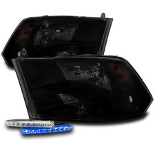 For 2009-2018 Dodge Ram 150010 2500 3500 Blacksmoke Headlights Blue Led Drl For 2009-2018 Dodge Ram 150010 2500 3500 Blacksmoke Headlights Blue Led Drl