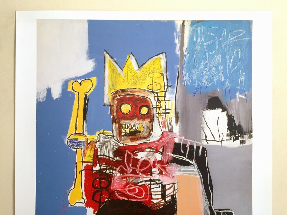 JEAN MICHEL BASQUIAT RARE LITHOGRAPH PRINT LRG POP ART EXHBT JEAN MICHEL BASQUIAT RARE LITHOGRAPH PRINT LRG POP ART EXHBT