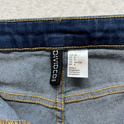 H&M Divided Skinny Jeans Women's Size 8 - Medium Wash Mid Rise Stretch Denim - Picture 11 of 12