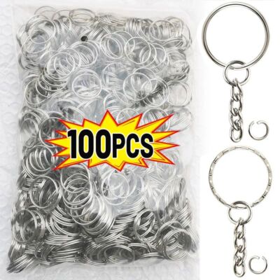 Stainless Steel Keyrings Metal Blank Keychain Rings Jewelry