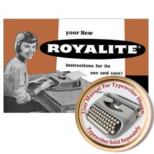 Royal Royalite Typewriter Owner's Manual User Manual Instruction Manual Guide thumbnail